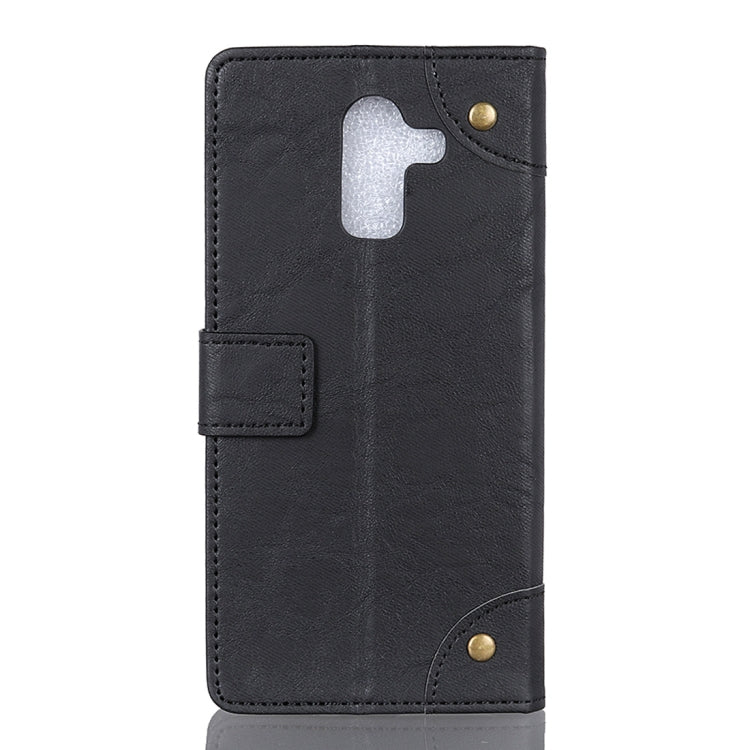 Copper Buckle Retro Crazy Horse Texture Horizontal Flip Leather Case for Galaxy J8 (2018), with Holder & Card Slots & Wallet