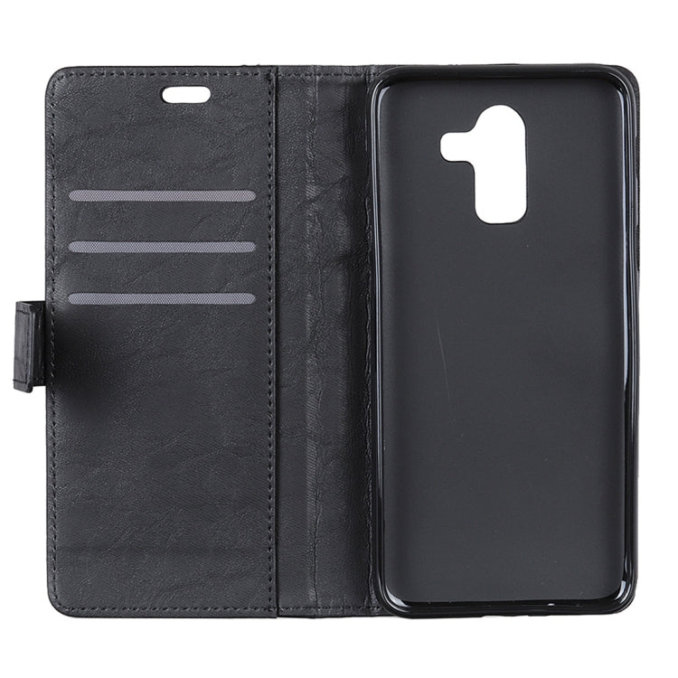 Copper Buckle Retro Crazy Horse Texture Horizontal Flip Leather Case for Galaxy J8 (2018), with Holder & Card Slots & Wallet