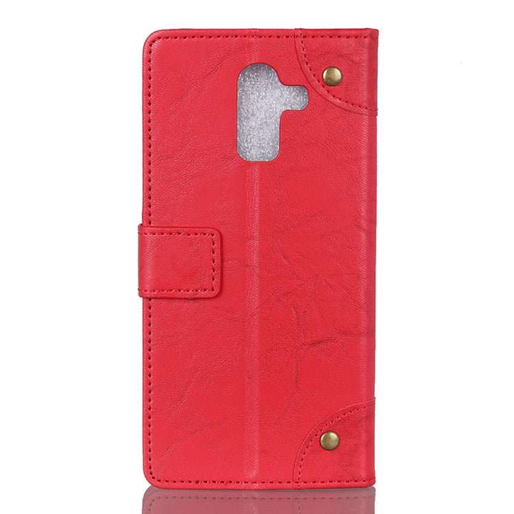 Copper Buckle Retro Crazy Horse Texture Horizontal Flip Leather Case for Galaxy J8 (2018), with Holder & Card Slots & Wallet
