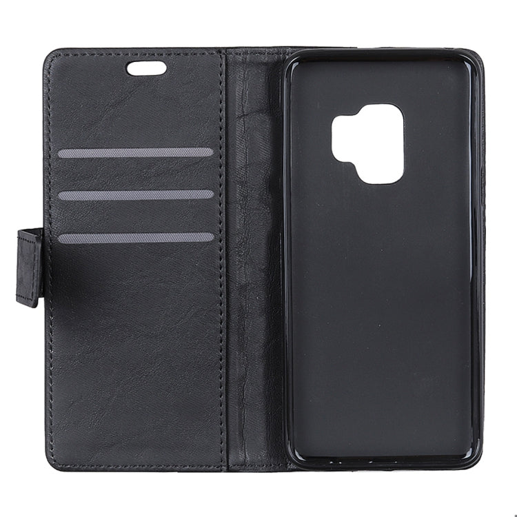 Copper Buckle Retro Crazy Horse Texture Horizontal Flip Leather Case for Galaxy S9, with Holder & Card Slots & Wallet