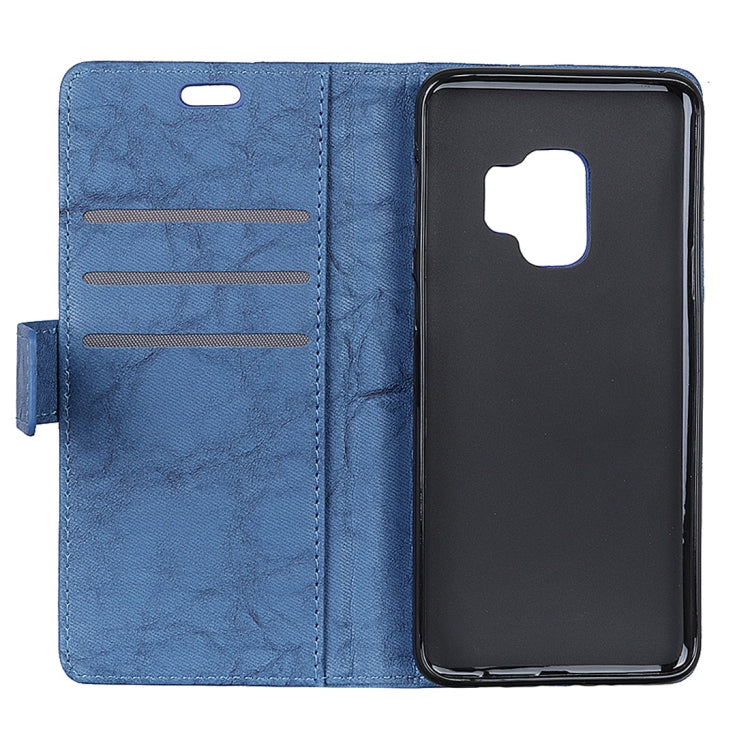 Copper Buckle Retro Crazy Horse Texture Horizontal Flip Leather Case for Galaxy S9, with Holder & Card Slots & Wallet