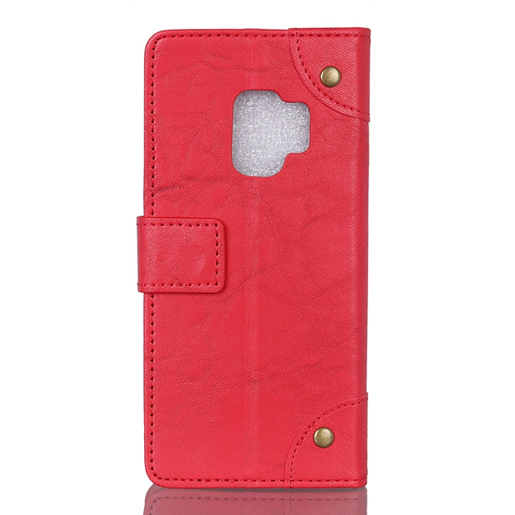 Copper Buckle Retro Crazy Horse Texture Horizontal Flip Leather Case for Galaxy S9, with Holder & Card Slots & Wallet