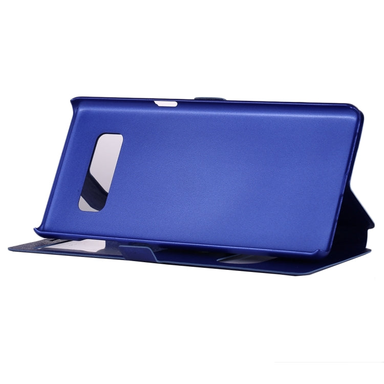 For Galaxy Note 8 Silk Texture Horizontal Flip Leather Case with Call Display ID & Sleep / Wake-up Function & Holder