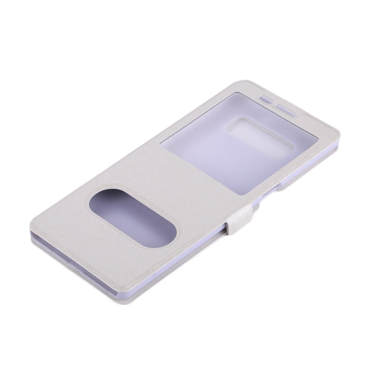 For Galaxy Note 8 Silk Texture Horizontal Flip Leather Case with Call Display ID & Sleep / Wake-up Function & Holder