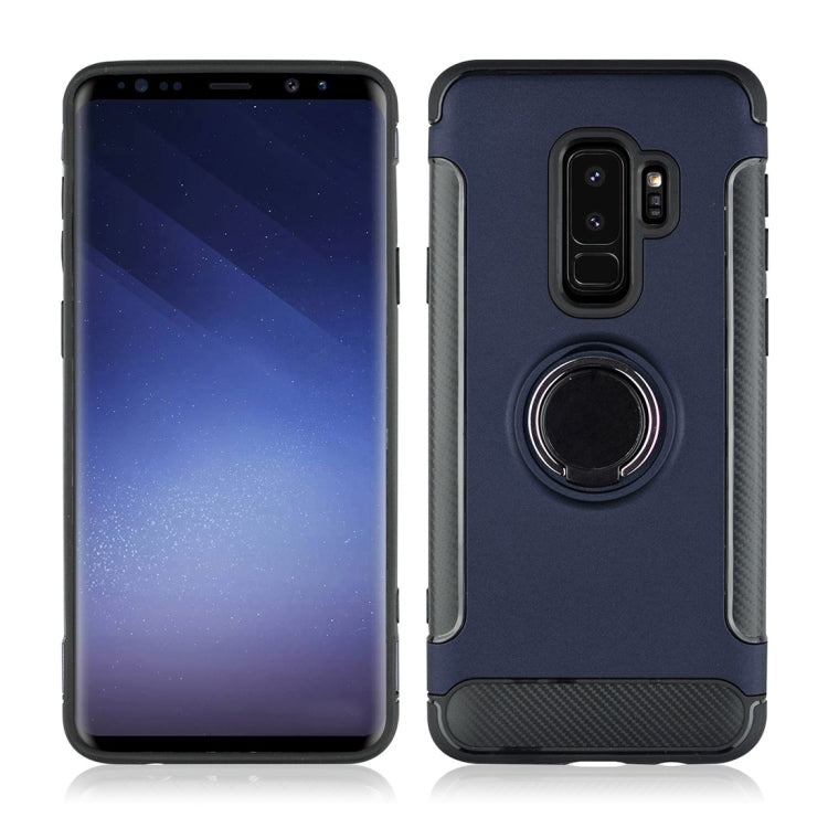 For Galaxy S9+ TPU + PC Shockproof Protective Back Case with Rotatable Ring Holder