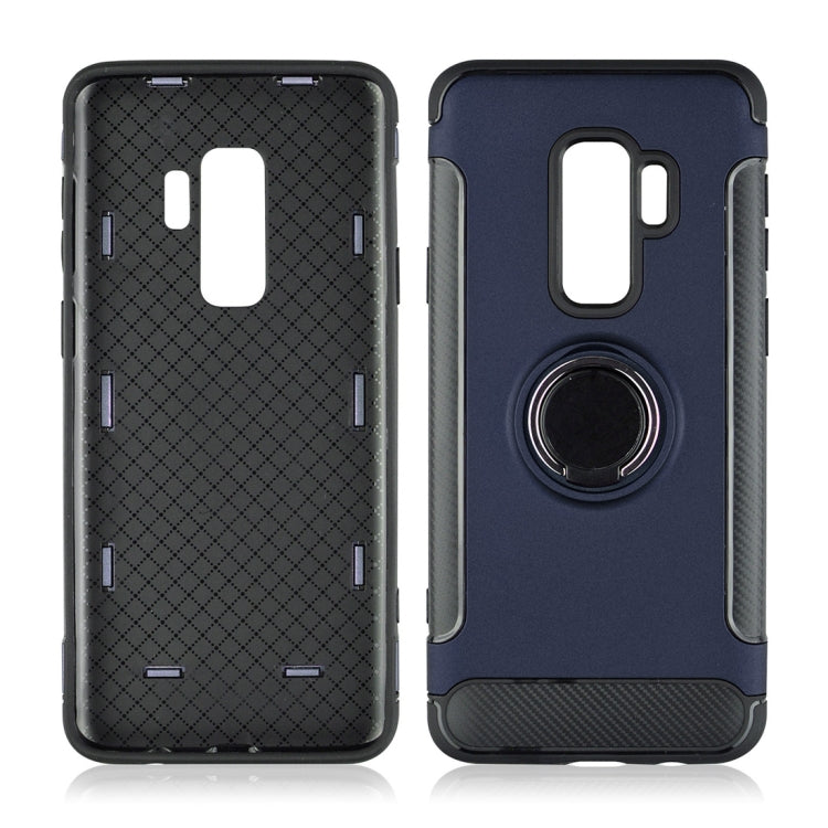 For Galaxy S9+ TPU + PC Shockproof Protective Back Case with Rotatable Ring Holder
