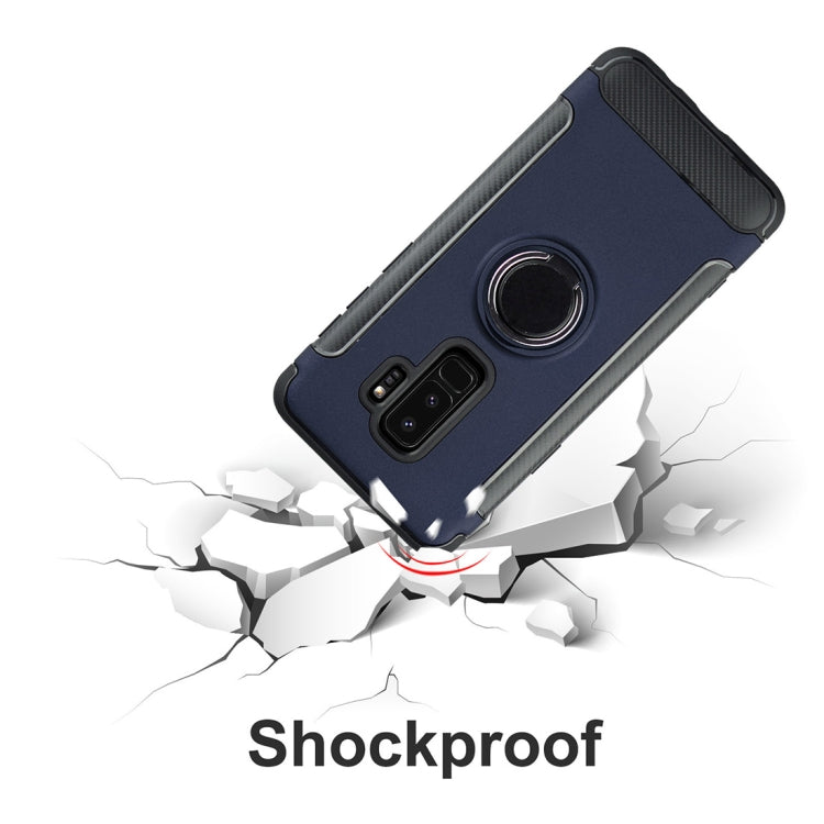 For Galaxy S9+ TPU + PC Shockproof Protective Back Case with Rotatable Ring Holder