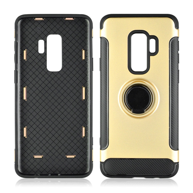 For Galaxy S9+ TPU + PC Shockproof Protective Back Case with Rotatable Ring Holder