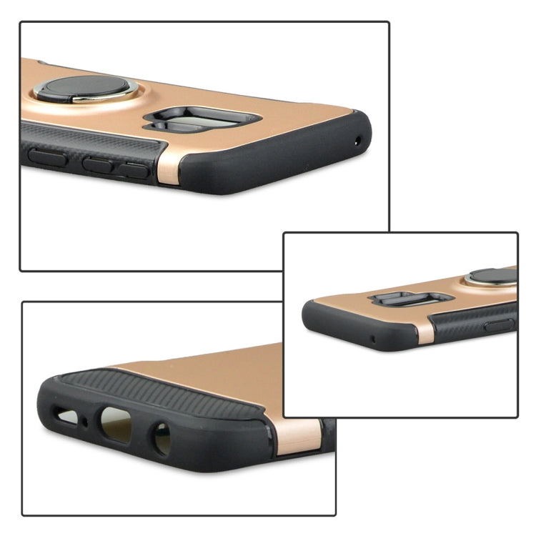 For Galaxy S9+ TPU + PC Shockproof Protective Back Case with Rotatable Ring Holder