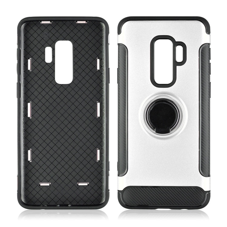 For Galaxy S9+ TPU + PC Shockproof Protective Back Case with Rotatable Ring Holder