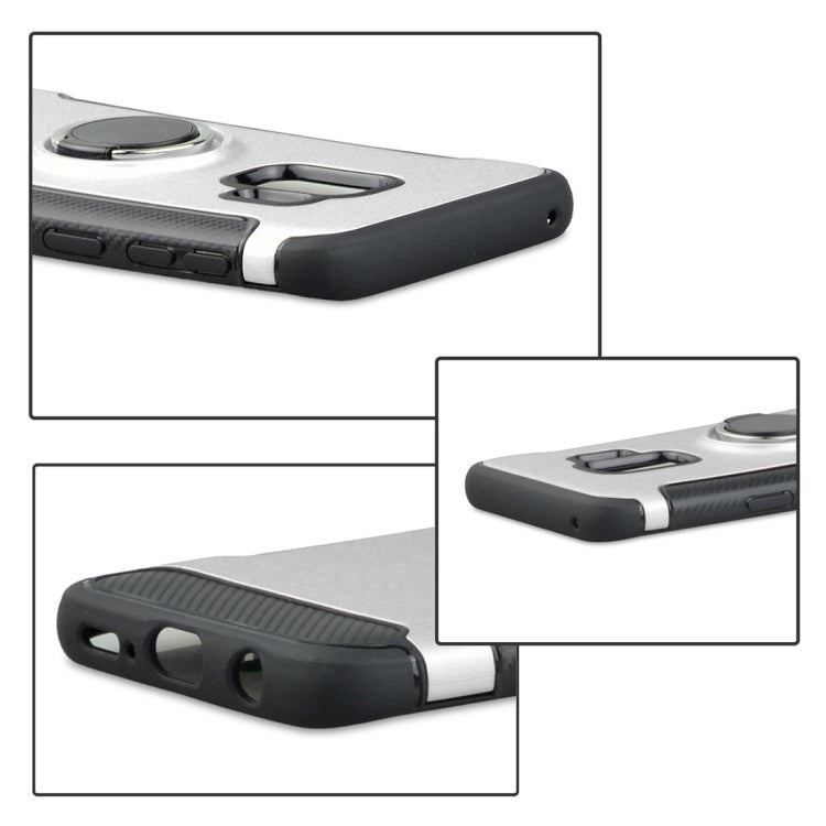 For Galaxy S9+ TPU + PC Shockproof Protective Back Case with Rotatable Ring Holder