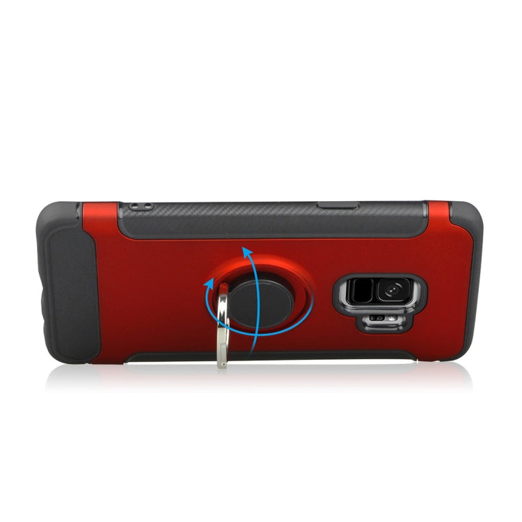 For Galaxy S9 TPU + PC Shockproof Protective Back Case with Rotatable Ring Holder