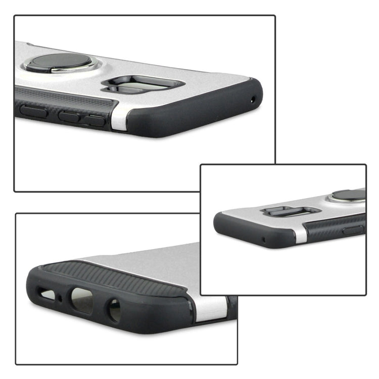 For Galaxy S9 TPU + PC Shockproof Protective Back Case with Rotatable Ring Holder
