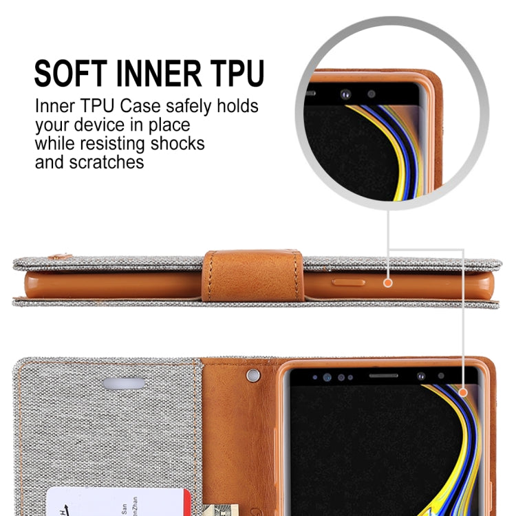 GOOSPERY FANCY DIARY Horizontal Flip Leather Case for Galaxy Note 9, with Holder & Card Slots & Wallet