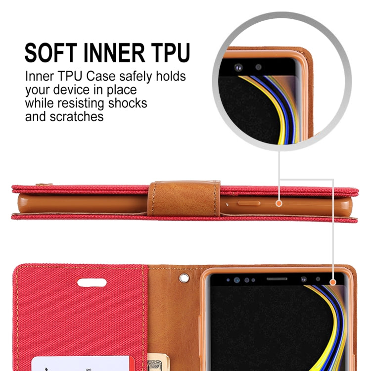 GOOSPERY FANCY DIARY Horizontal Flip Leather Case for Galaxy Note 9, with Holder & Card Slots & Wallet