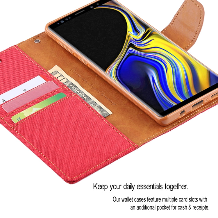GOOSPERY FANCY DIARY Horizontal Flip Leather Case for Galaxy Note 9, with Holder & Card Slots & Wallet