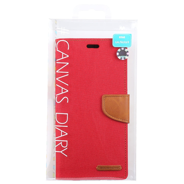 GOOSPERY FANCY DIARY Horizontal Flip Leather Case for Galaxy Note 9, with Holder & Card Slots & Wallet