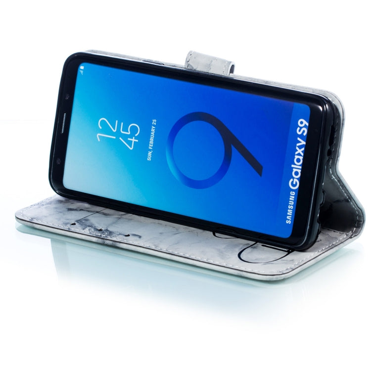 Heart + Marble Pattern Horizontal Flip Leather Case for Galaxy S9, with Holder & Card Slots & Wallet & Lanyard
