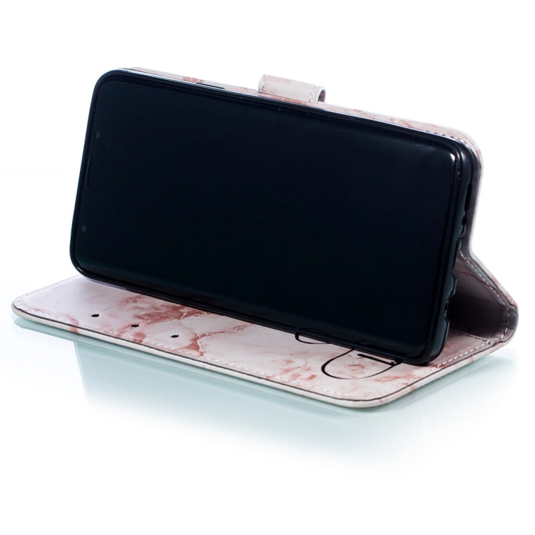 Heart + Marble Pattern Horizontal Flip Leather Case for Galaxy S9+, with Holder & Card Slots & Wallet & Lanyard