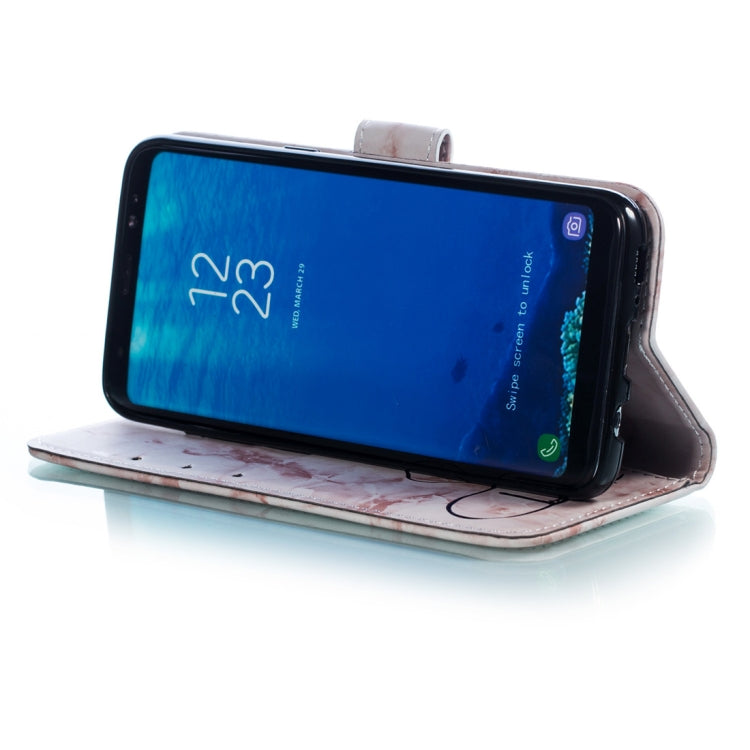 Heart + Marble Pattern Horizontal Flip Leather Case for Galaxy S8, with Holder & Card Slots & Wallet & Lanyard
