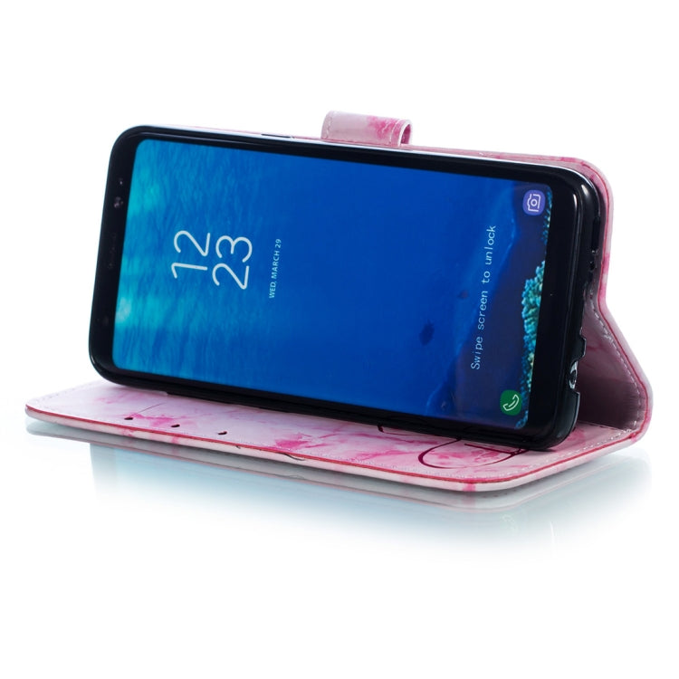 Heart + Marble Pattern Horizontal Flip Leather Case for Galaxy S8, with Holder & Card Slots & Wallet & Lanyard
