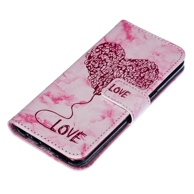 Heart + Marble Pattern Horizontal Flip Leather Case for Galaxy S8, with Holder & Card Slots & Wallet & Lanyard