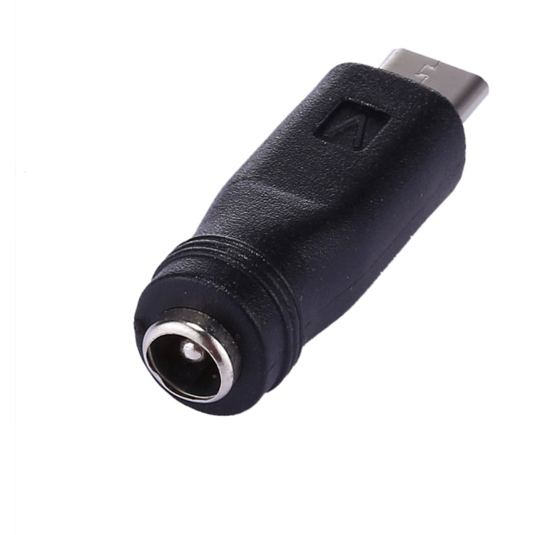 USB-C / Type-C Male to 5.5x2.1mm Female Connector Adapter, For Galaxy S8 & S8 + / LG G6 / Huawei P10 & P10 Plus / Oneplus 5 / Xiaomi Mi6 & Max 2 and other Smartphones(Black)