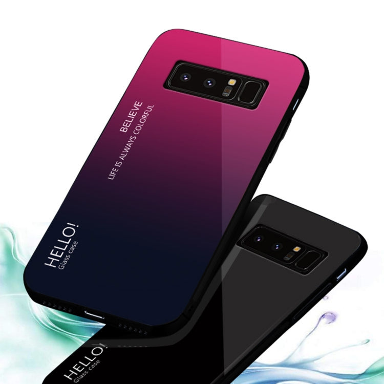 Gradient Color Glass Case for Galaxy Note 8