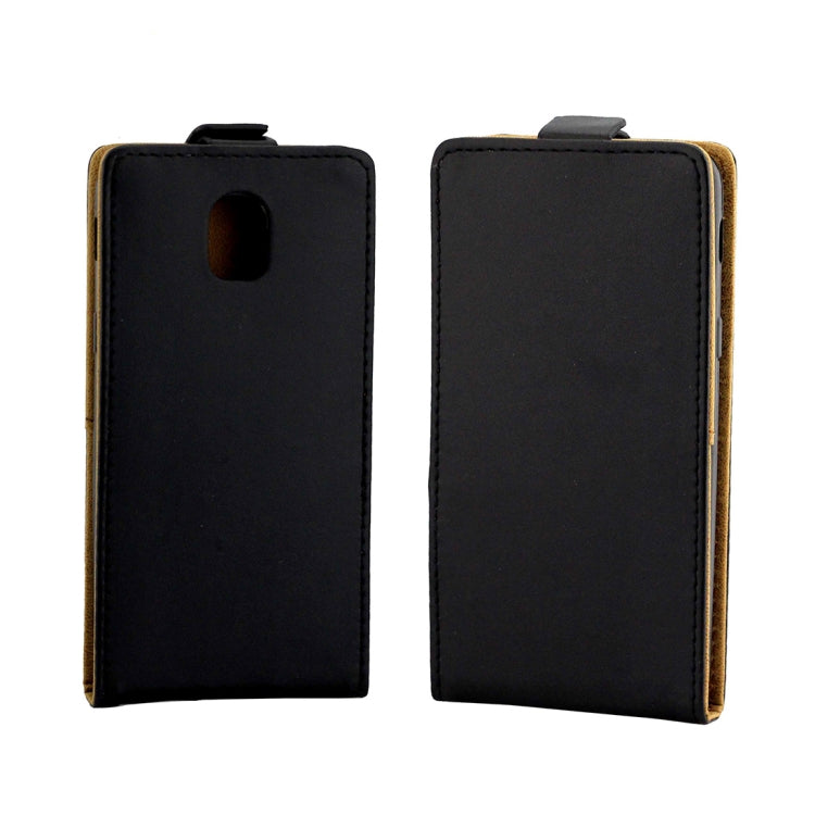 Business Style Vertical Flip TPU Leather Case for Galaxy J3 (2018) / J4 (2018) US Version / J3 Star, with Card Slot(Black)