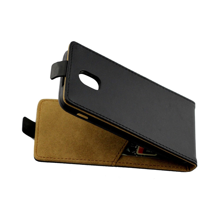 Business Style Vertical Flip TPU Leather Case for Galaxy J3 (2018) / J4 (2018) US Version / J3 Star, with Card Slot(Black)