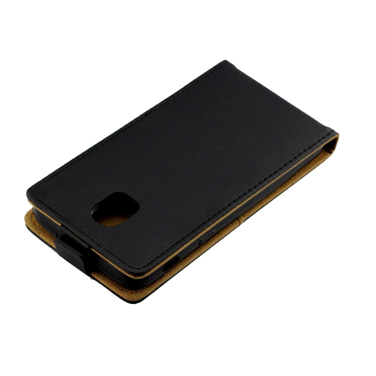 Business Style Vertical Flip TPU Leather Case for Galaxy J3 (2018) / J4 (2018) US Version / J3 Star, with Card Slot(Black)