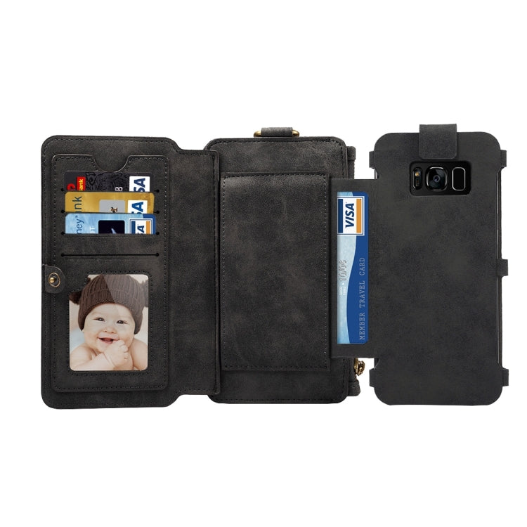 Multi-function Sheep Bar Material Universal Horizontal Flip Case for Galaxy S8 / Galaxy A5 (2017) with Holder & Card Slots & Photo Frame & Hook & Detachable Back Protective Case