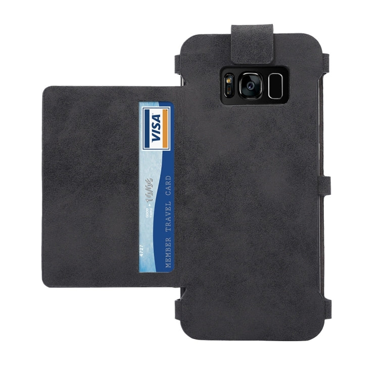 Multi-function Sheep Bar Material Universal Horizontal Flip Case for Galaxy S8 / Galaxy A5 (2017) with Holder & Card Slots & Photo Frame & Hook & Detachable Back Protective Case