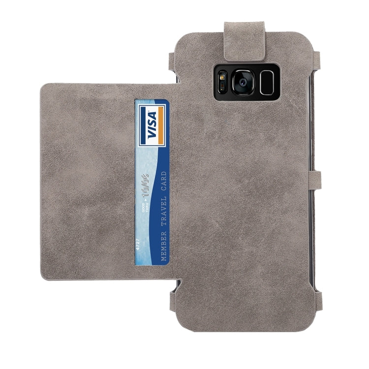 Multi-function Sheep Bar Material Universal Horizontal Flip Case for Galaxy S8 / Galaxy A5 (2017) with Holder & Card Slots & Photo Frame & Hook & Detachable Back Protective Case