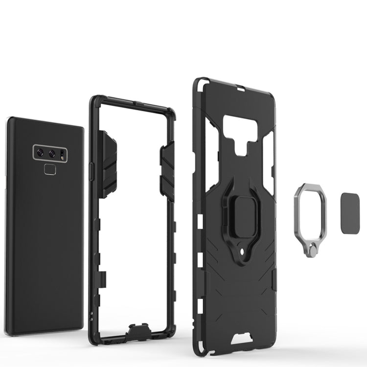 PC + TPU Shockproof Protective Case with Magnetic Ring Holder For Galaxy Note9