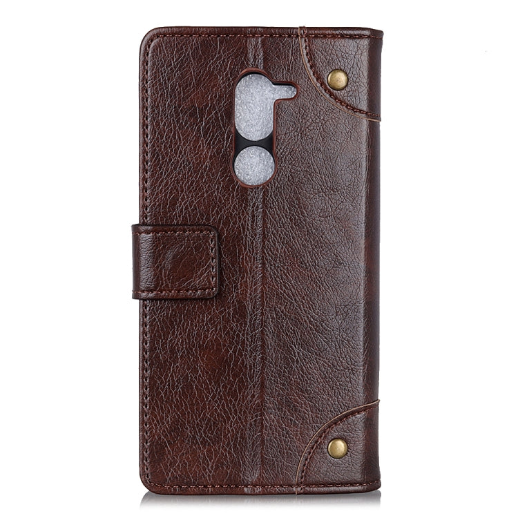 Copper Buckle Nappa Texture Horizontal Flip Leather Case with Holder & Card Slots & Wallet For Galaxy J8 (2018)