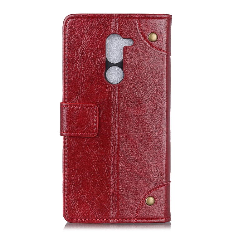 Copper Buckle Nappa Texture Horizontal Flip Leather Case with Holder & Card Slots & Wallet For Galaxy J8 (2018)