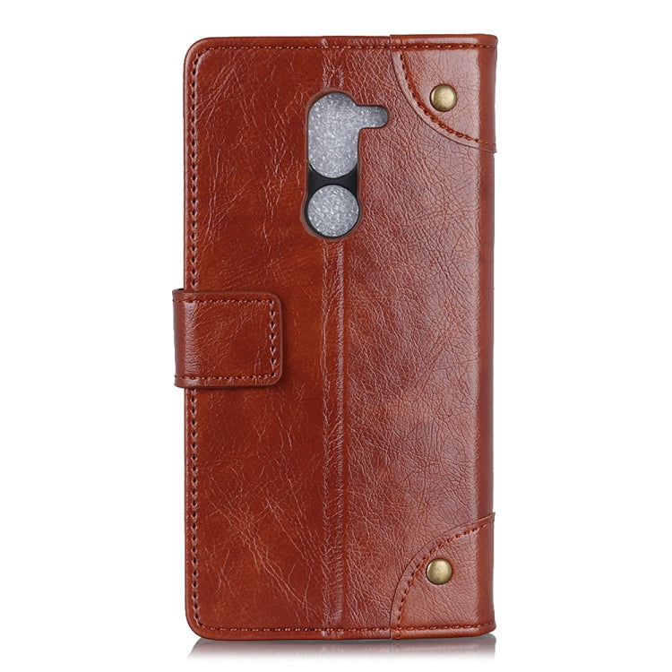 Copper Buckle Nappa Texture Horizontal Flip Leather Case with Holder & Card Slots & Wallet For Galaxy J8 (2018)