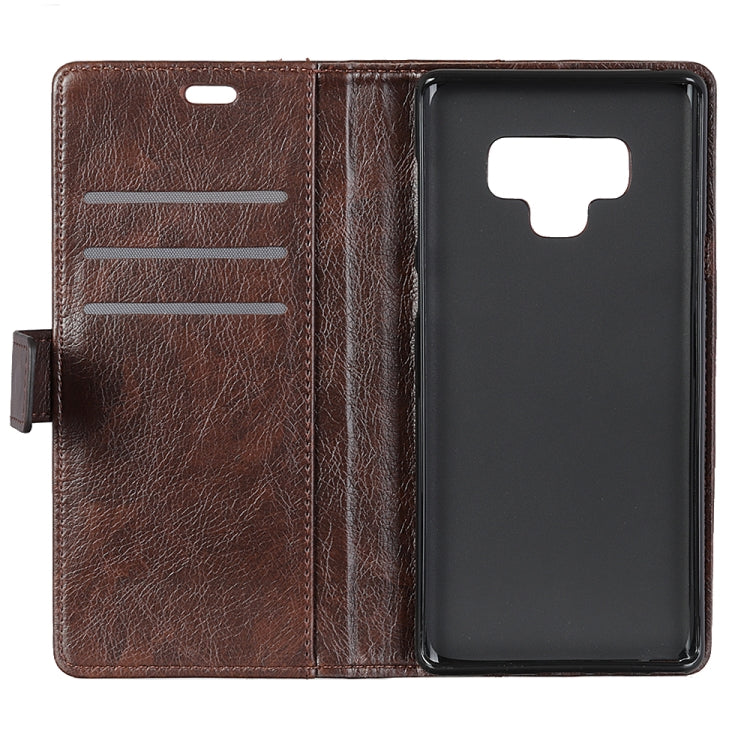 Copper Buckle Nappa Texture Horizontal Flip Leather Case with Holder & Card Slots & Wallet For Galaxy Note9