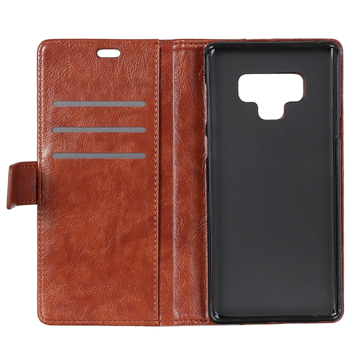 Copper Buckle Nappa Texture Horizontal Flip Leather Case with Holder & Card Slots & Wallet For Galaxy Note9