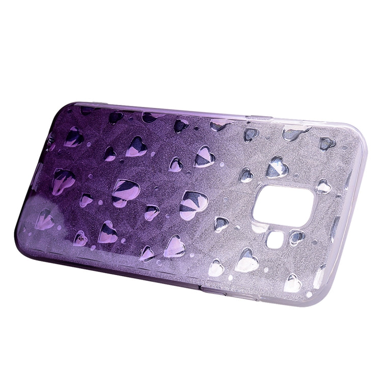 Heart Pattern Diamond Texture TPU Protector Back Cover Case for Galaxy A6 (2018)