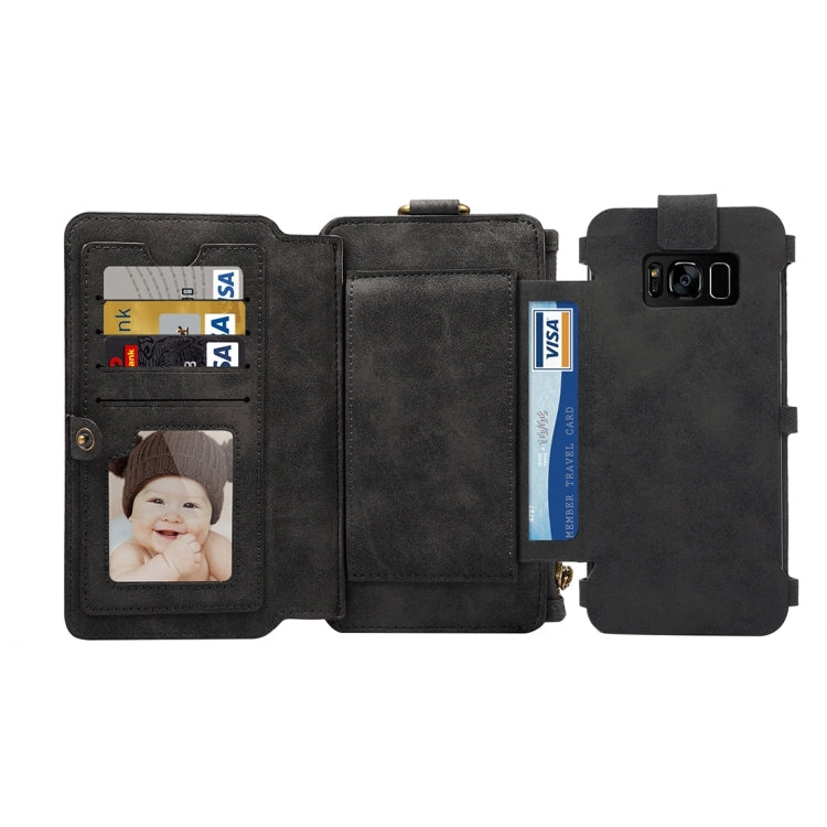Multi-function Sheep Bar Material Universal Horizontal Flip Case for Galaxy S8 + / G9550 / Galaxy A7 (2017) with Holder & Card Slots & Photo Frame & Hook & Detachable Back Protective Case