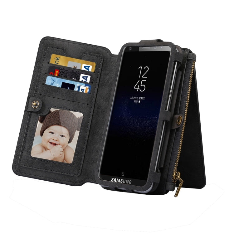 Multi-function Sheep Bar Material Universal Horizontal Flip Case for Galaxy S8 + / G9550 / Galaxy A7 (2017) with Holder & Card Slots & Photo Frame & Hook & Detachable Back Protective Case