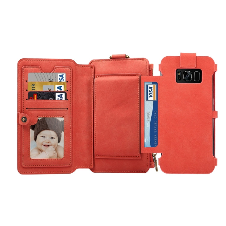 Multi-function Sheep Bar Material Universal Horizontal Flip Case for Galaxy S8 + / G9550 / Galaxy A7 (2017) with Holder & Card Slots & Photo Frame & Hook & Detachable Back Protective Case