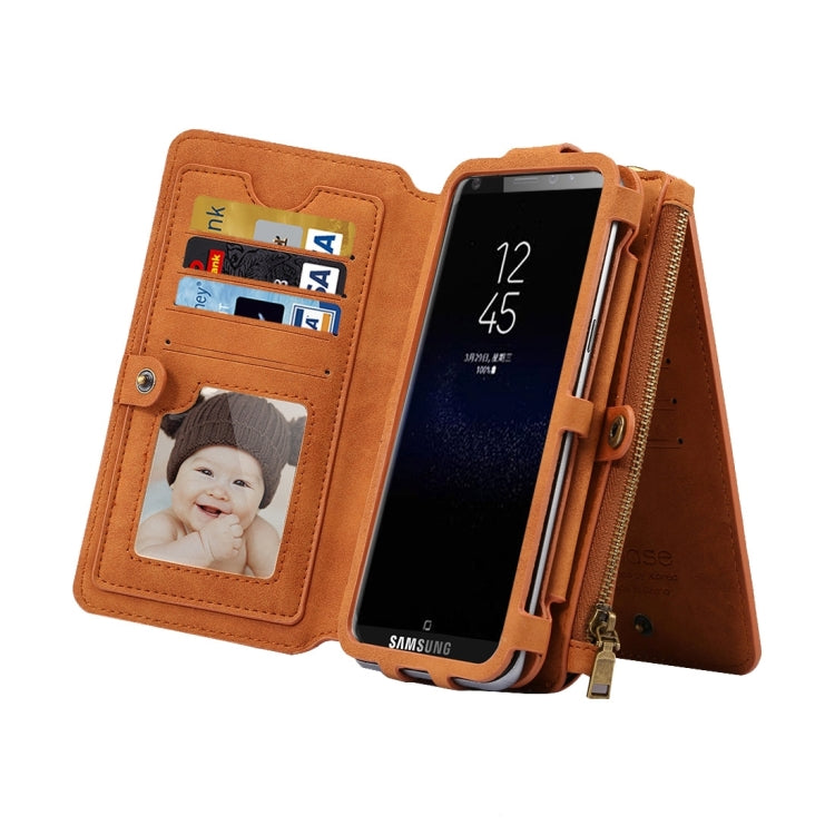 Multi-function Sheep Bar Material Universal Horizontal Flip Case for Galaxy S8 + / G9550 / Galaxy A7 (2017) with Holder & Card Slots & Photo Frame & Hook & Detachable Back Protective Case