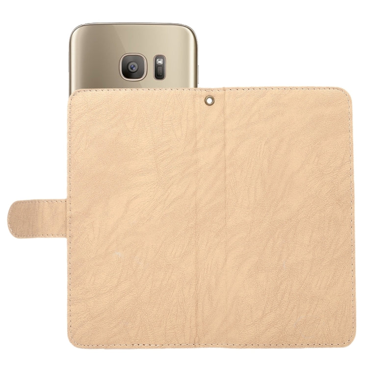 A3 Universal Da Vinci Texture Horizontal Flip Leather Case with Card Slots & Wallet & Photo Frame & Magnetic Buckle & 18cm Lanyard for Galaxy S7 & S6 Edge & S6, iPhone X  & iPhone 7 & 6s & 6, Huawei P9 & P9 Lite & Honor 8, Size: 14.5 x 7.5 x 1.8 cm
