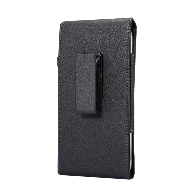 Universal Litchi Texture Vertical Flip Upright PU Leather Case / Waist Bag with Back Splint & Card Slots & 15cm Lanyard for Galaxy S7 Edge, Huawei P9 Plus & Honor 6 Plus, LG G5, Xiaomi Redmi Note 3 & Note 2, Size: 16 x 7.8 x 1.8 cm