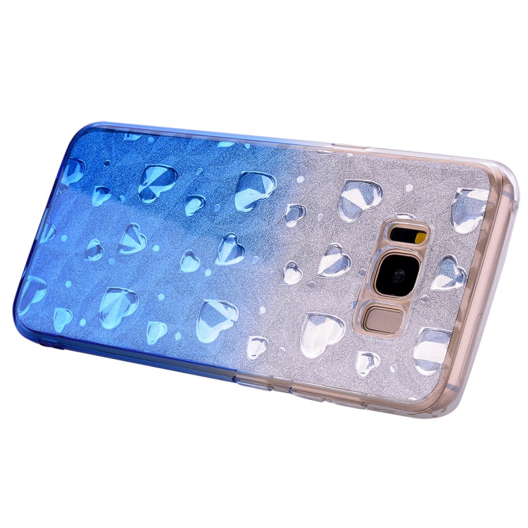 Heart Pattern Diamond Texture TPU Protector Back Cover Case for Galaxy S8