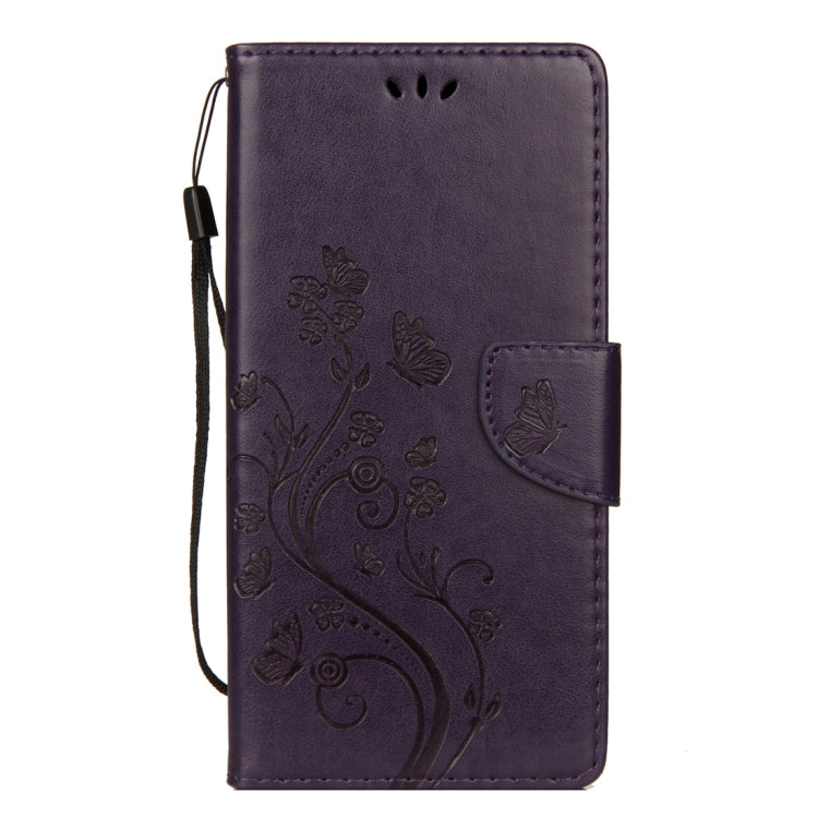 Embossed Butterfly Pattern Horizontal Flip Leather Case with Card Slot & Holder & Wallet & Lanyard For Galaxy Note9