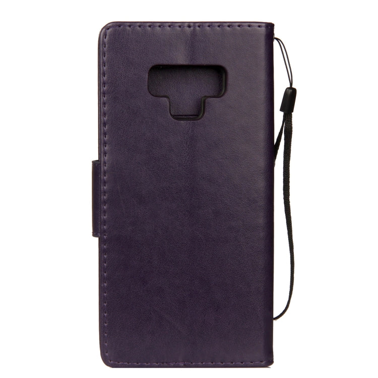 Embossed Butterfly Pattern Horizontal Flip Leather Case with Card Slot & Holder & Wallet & Lanyard For Galaxy Note9